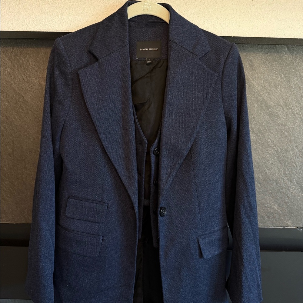 Banana Republic Midnight Blue coat and vest